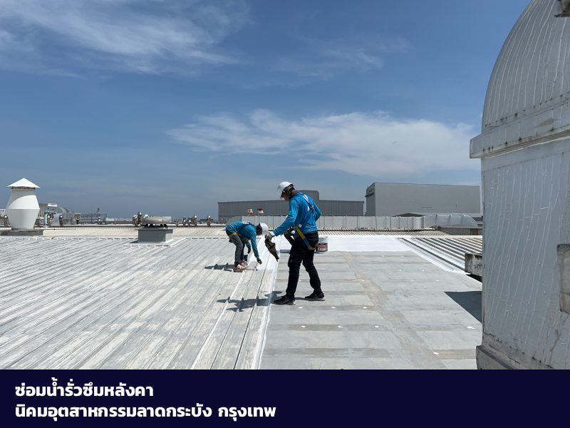 ซ่อมน้ำรั่วซึมหลังคาโรงงาน