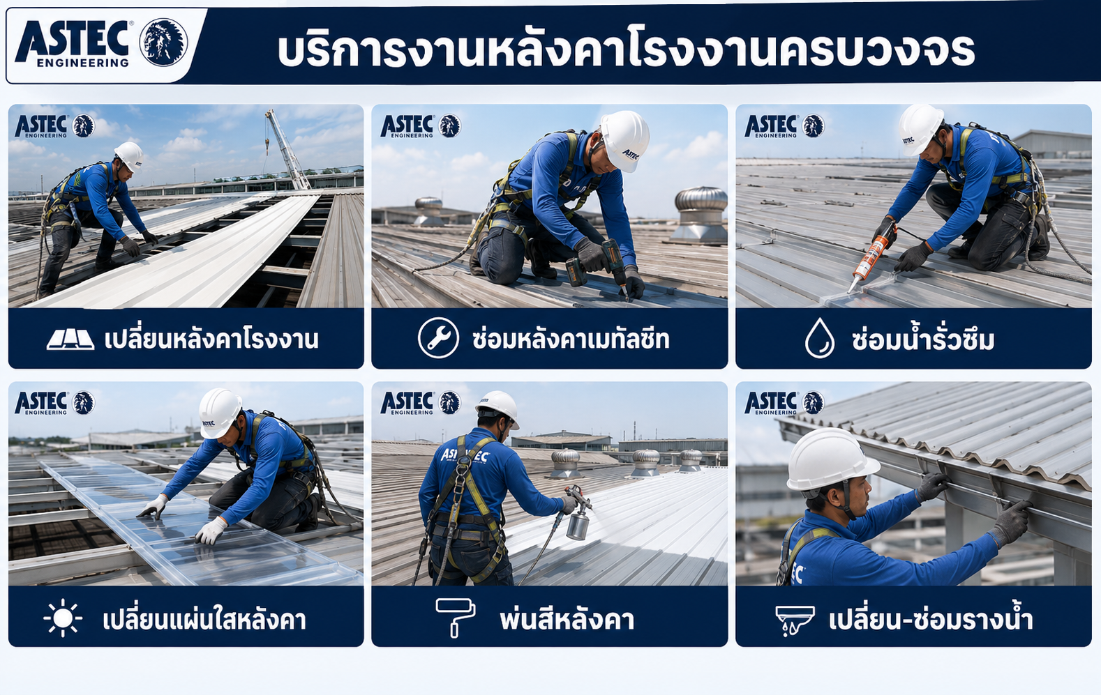 ซ่อมหลังคาโรงงาน ครบวงจร