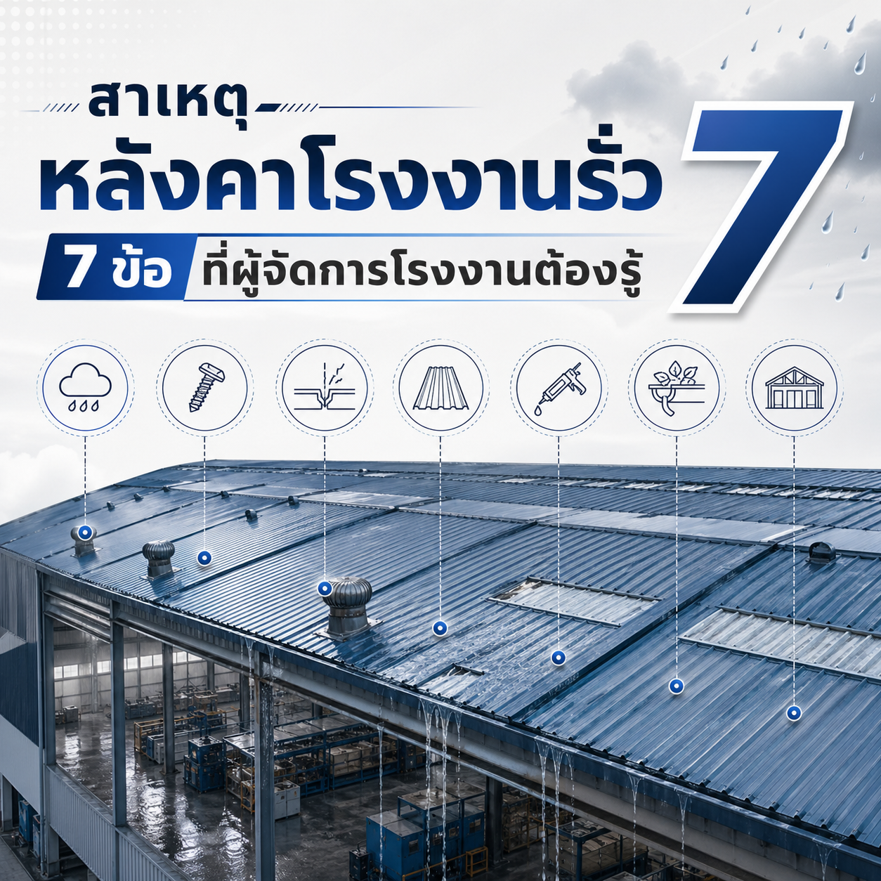 สาเหตุหลังคาโรงงานรั่ว