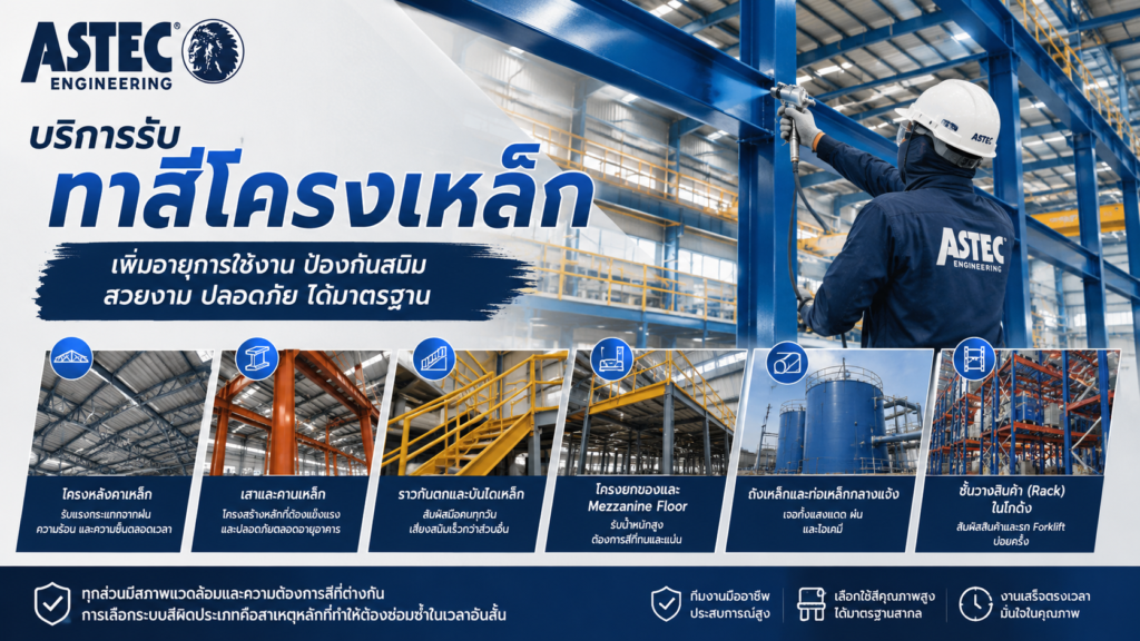ทาสีโครงเหล็ก