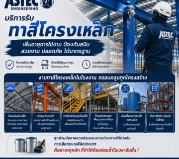 ทาสีโครงเหล็ก