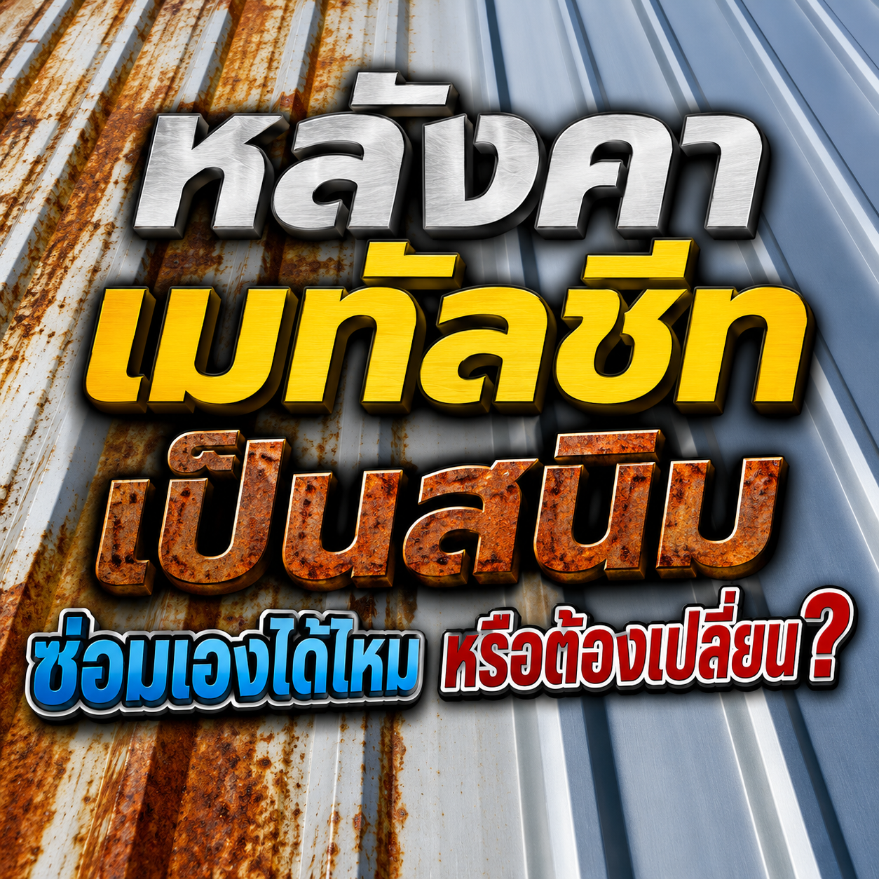 หลังคาเมทัลชีทเป็นสนิม